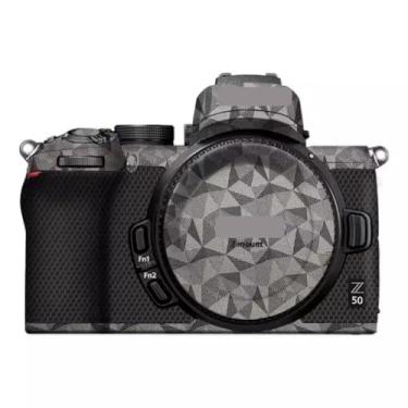 Imagem de Adesivo de capa de câmera Z 50 para Nikon Z50 película protetora de película protetora da pele e resistência ao desgaste Z50 (titânio triangular)