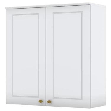 Imagem de Armario Aereo 2 Portas Mdf 80 Cm Americana C356 Branco Henn - MILANI M