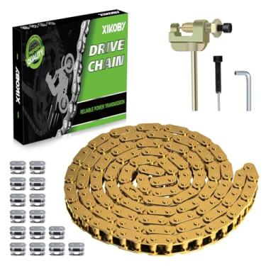 Imagem de XIKOBY Corrente de transmissão T8F 134 elos disjuntor compatível com motor de 2 tempos SYX Moto 50cc Dirt Bike Mototec SSR X-pro Coolster 47cc 49cc Pocket Rocket Pit Bike Mini ATV Quad Go Kart Parts