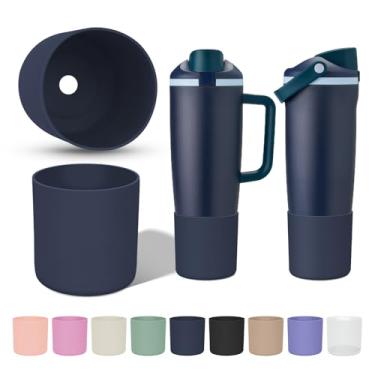 Imagem de KGULQ Bota superior de 2 peças, compatível com Owala Freesip Sway, 850 g e 1,134 g, alta antiderrapante, evita arranhões, capa protetora para garrafa de água e copo Sway