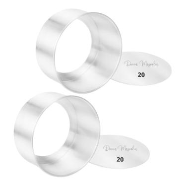Imagem de 2X Kit 2 Forma Assadeira Bolo Fundo Removível 20X10 G1