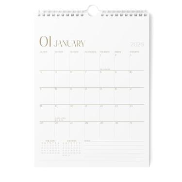 Imagem de Karto Calendário de parede 2026 - vertical 21,5 x 28 cm de janeiro de 2026 a junho de 2027 - Aumente sua produtividade e planejamento fácil com o calendário mensal estético - elegante