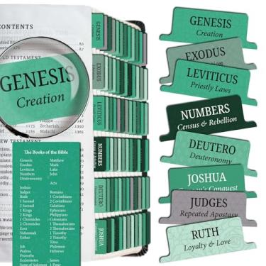 Imagem de Saintilway Productions - Bible Tabs Premium Resistentes a Rasgos - Fácil de aplicar, Laminado para Durabilidade - Antigo e Novo Testamento - Perfeito para todas as Bíblias - Para Mulheres e Homens