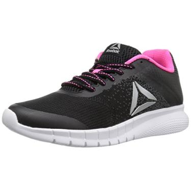 Imagem de Reebok Tênis feminino de corrida Instalite, Preto/Carvão/Branco/Rosa Solar/Prata, 6.5