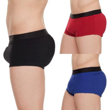 Imagem de Kit 3 Cuecas Mini Boxer com Enchimento Traseiro John Skull