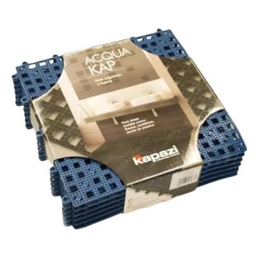 Imagem de Piso Borracha Acqua Kap Sauna Piscina 6 Placas (Azul)