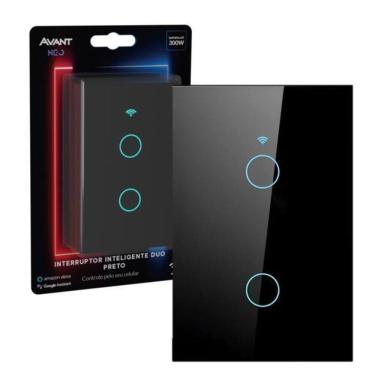 Imagem de Conjunto 2 Interruptor Inteligente Neo 300W Preto - Avant