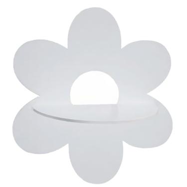 Imagem de Prateleira de parede de fácil instalação, decoração de madeira em forma de flor, exibição para brinquedos de livros, decoração versátil para sala de estar e quarto, resistente