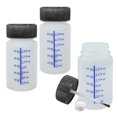 Imagem de DUSCOKE Recipiente para garrafa de tinta de retoque com pincel e tampa, lata de armazenamento de tinta restante de 60 ml com bola de mistura, aplicador de reparo de lascas de tintas de veículos para