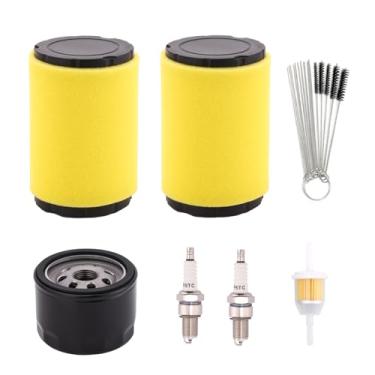 Imagem de Filtro de ar MIU14395 D125 compatível com John Deere D100 D105 D110 D130 D140 Kit de manutenção para JD E140 E130 E100 E120 LA145 LA135 Z255 Z235 X3300 Cortador de grama Tractor tor com kit de ajuste