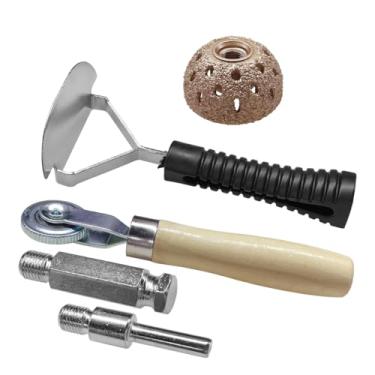 Imagem de Kit de ferramentas de reparo de pneu de carro, roda de polimento de aço de tungstênio de 42 mm com cortador de raspagem de rolo de remendo de pneu, ferramentas de reparo de acessórios de polimento de