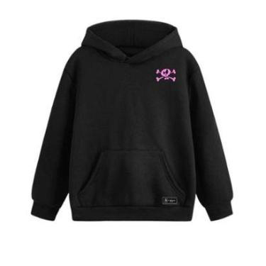 Imagem de Blusão Moletom Canguru Rock And Roll Infantil Personalizado com Capuz e Bolso-Unissex