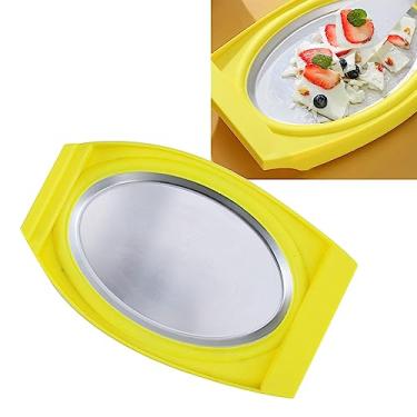 Imagem de AYNEFY Máquina de Sorvete, Máquina de Sorvete Instantânea de Alumínio de Qualidade Alimentar para a Família, Faça você Mesmo, de Macio (Amarelo)