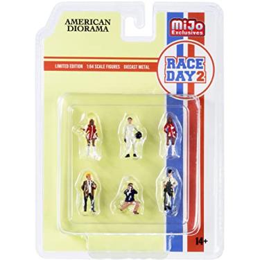 Imagem de O Dia da corrida 2" 6 peça Fundida Estatueta Conjunto de Modelos em Escala 1/64 Americano Diorama"
