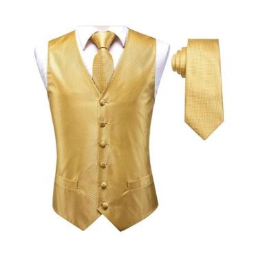 Imagem de Colete Masculino Slim Fit Roxo Paisley - Com Gravata e Abotoaduras, BR
