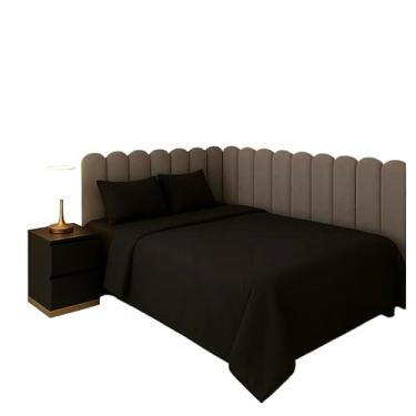 Imagem de Cabeceira Estofada Premium em Suede Formato L 45x20 cm | Modular para Cama Box Casal, Queen e King | MDF + Espuma(CINZA,QUEEN - 18 UNIDADES)