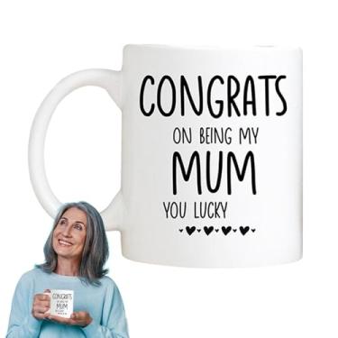 Imagem de Copos de cerâmica para café,Caneca de café de cerâmica - Parabéns por ser minha irmã Cup,Canecas de café xícara de chá novidade copo de leite para mulheres crianças meninas homens máquina de lavar lou