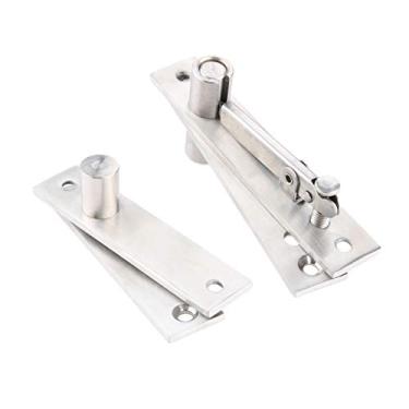 Imagem de Porta de aço inoxidável dobradiça da porta de madeira escondida Dobradiça 130x25mm 105x25mm Dobradiça pivô 360 graus Instalar para cima e para baixo YYDFPIIA