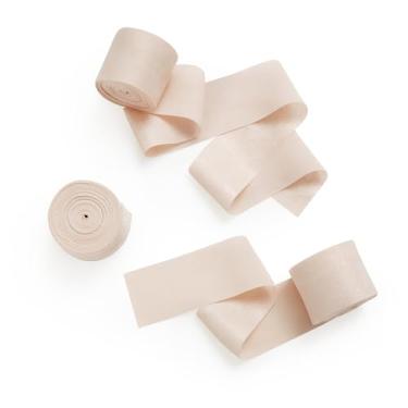 Imagem de Ling's Moment Fita branca de cetim, fitas de tecido grosso de seda cremosa de 4,8 cm x 20 m para embrulho de presente de artesanato, grinaldas de buquê de flores, aniversário, convites de casamento