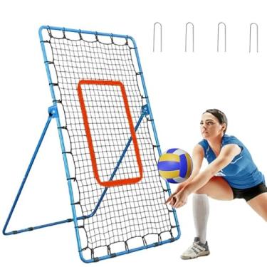 Imagem de Trailabo Rede de Rebote de Voleibol, 5 Ângulos Ajustáveis, Equipamento Portátil para Treinamento de Voleibol, Adequado para Exercícios de Saque e Recepção, Beisebol, Hóquei.
