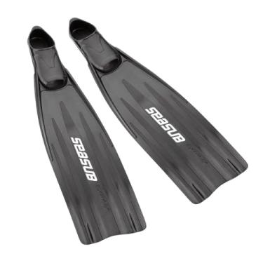 Imagem de Seasub Nadadeira Extreme, Preta, Termoplástico Reforçado com Fibra, 40-45, para Pesca Submarina e Apneia, Pala 60cm, 1.800g (Preto, BRA 40/41)