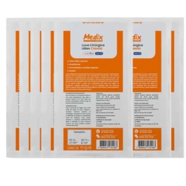 Imagem de Luva Cirúrgica com 20 Unidades Latex Classic Medix tamanho 7