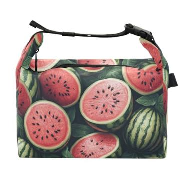 Imagem de STAYTOP Lancheira Red Core melancia com fivela de alça, lancheira isolada para meninos e meninas, lancheira térmica para trabalho escolar