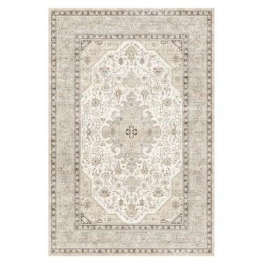 Imagem de Tapete lavável antiderrapante para interior: tapetes de área oriental 7,5 x 12,7 cm para entrada, cozinha, quarto - corredor ultra fino e resistente a manchas - decoração de casa para amantes de