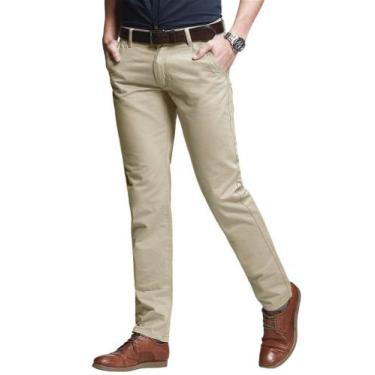 Imagem de Pant Match Slim, cônica, elástica, casual para homens, 42 L x 31 L