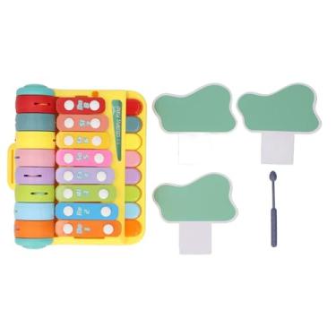 Imagem de SIWOTED Mão Batendo Piano Brinquedo Portátil Bebê Batendo Brinquedo Multifuncional Aprendizagem Precoce Brinquedo Educacional de Piano para Crianças (Amarela)