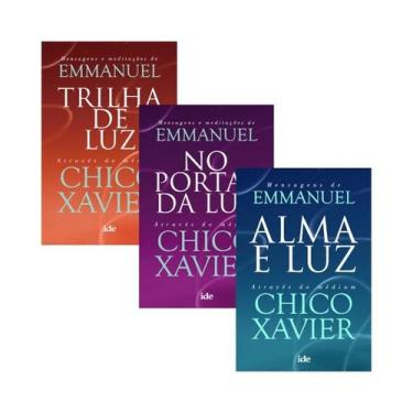 Imagem de Kit 3 Livros Emmanuel: Alma e Luz, No Portal da Luz e Trilha de Luz - 