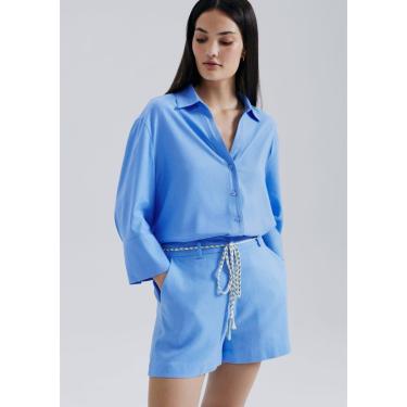 Imagem de Shorts Feminino Alfaiataria Com Linho Hering-Feminino