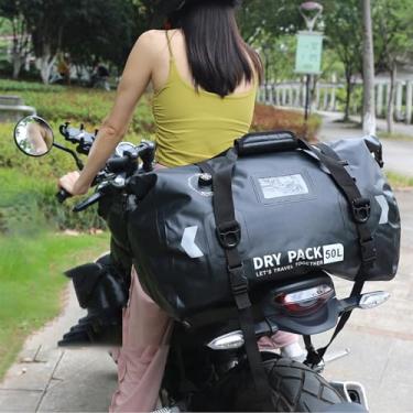 Imagem de KIMISS Bolsa de Bagagem para Motocicleta 80L Bolsa de Bagagem Traseira Em PVC (50L)