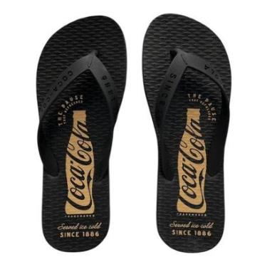 Imagem de Chinelo Coca Cola Masculino Sandália Dedo Fragment CC4697 Off White Verde-Masculino