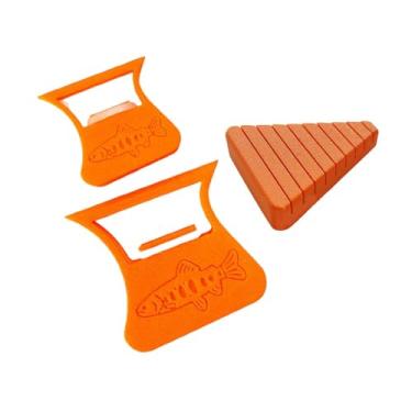 Imagem de Generic Alicate para confecção de moscas artificiais, acessórios para fabricação de iscas, prático e leve, ideal para pescadores. Presilhas para penas e, Laranja