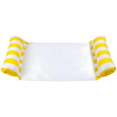 Imagem de Boia Rede Flutuante para Piscina – Conforto e Relaxamento – Material Resistente – Ideal para Verão e Lazer (Amarelo)