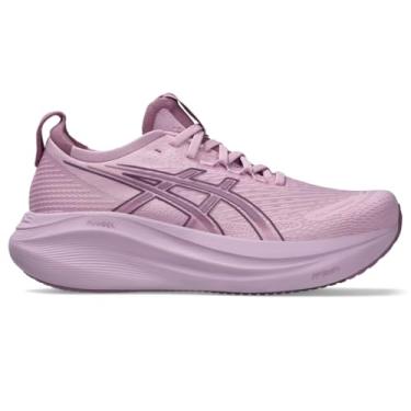 Imagem de ASICS Tênis de corrida feminino Gel-Nimbus 27, Ube claro/Ube escuro, 41