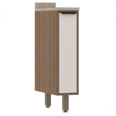 Imagem de Balcão De Cozinha Com Tampo 20 Cm 1 Porta De Abrir Aspen Luciane Móveis beige