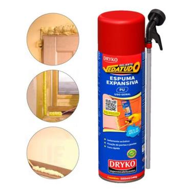 Imagem de Espuma Expansiva Vedatudo 500ml Poliuretano Fácil Uso Geral - DRYKO