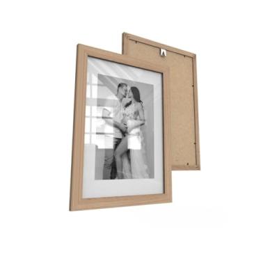 Imagem de Moldura para quadro de 15 x 21 polegadas para montagem na parede Moldura decorativa com frente de vidro de 24 x 31 polegadas (4,CARVALHO)