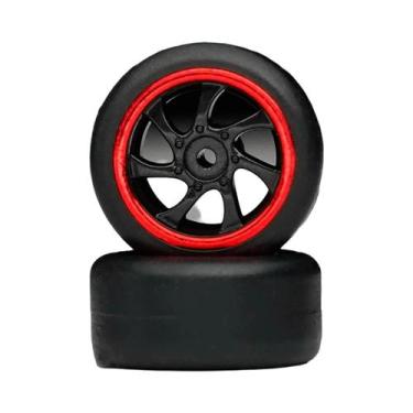 Imagem de Rodas Pretas E Vermelhas Em Escala 1:64 Modelo De Carro Diecast Com Pn