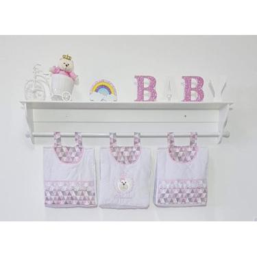 Imagem de Porta Fraldas de Varão Porta Treco 3 Peças Ursa Princesa - PolyBaby