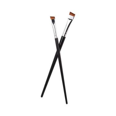 Imagem de 2 PCS lâmina delineador escova superfina contorno dos olhos pincel de 