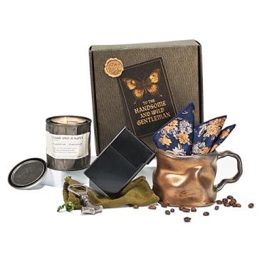 Imagem de Cestas de presente para homens - Presentes de melhor chefe com caneca exclusiva - Presentes de agradecimento para homens, colegas de trabalho, funcionário, professor, aniversário, aniversário, ação de