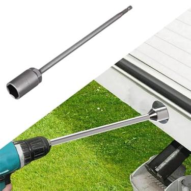 Imagem de Chave de soquete hexagonal de 15 cm de comprimento, ferramentas de reparo de trailer, haste hexagonal, enrolador de perna para trailer, extensão de extensão de 19 mm