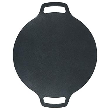 Imagem de KIMISS Panela para Churrasco Coreana Com Alça Dupla - Grelha Redonda Antiaderente Com Revestimento de 6 Camadas para Fogões a Gás - Ideal para Cozinhar Ao Ar Livre e Acampar (33cm/13,0 pol.)
