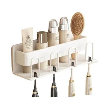 Imagem de Suporte De Escova De Dente E Porta Pasta De Dente De Alumínio Montado 