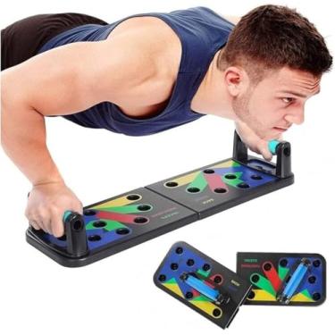 Imagem de Prancha Multifuncional - Suporte Ajustável para Flexões e Calistenia em Casa | Treino Completo de Fortalecimento Muscular com Múltiplos Ângulos | Ideal para Exercícios Funcionais e Corporais