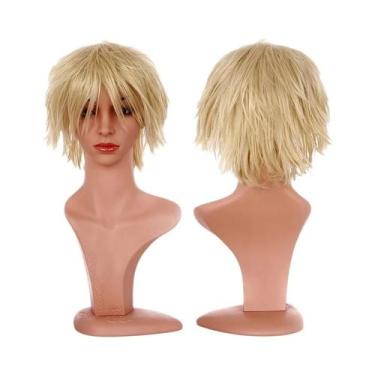 Imagem de Peruca Sintética Colorida BENIHAIR Curta Em Camadas Para Cosplay Mascu