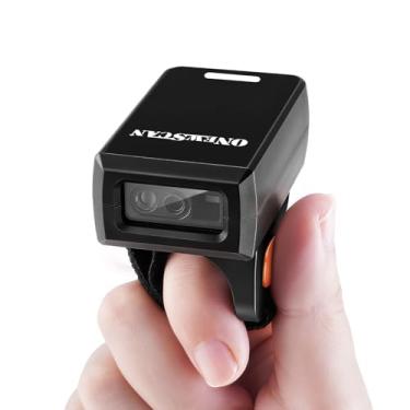 Imagem de Scanner de código de barras 2D Bluetooth, leitor de código de barras portátil sem fio, mini leitor de código de barras 1D 2D QR com anel de conexão sem fio e com fio 2,4 G leitor de código de barras